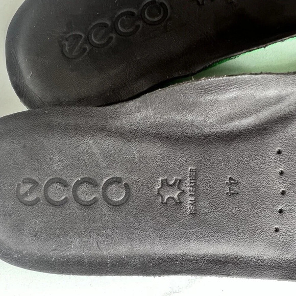 Ecco Brown Leather Comfort Sneakers Distress Tan Outsoles Size Size 44 Casual - Picture 10 of 10